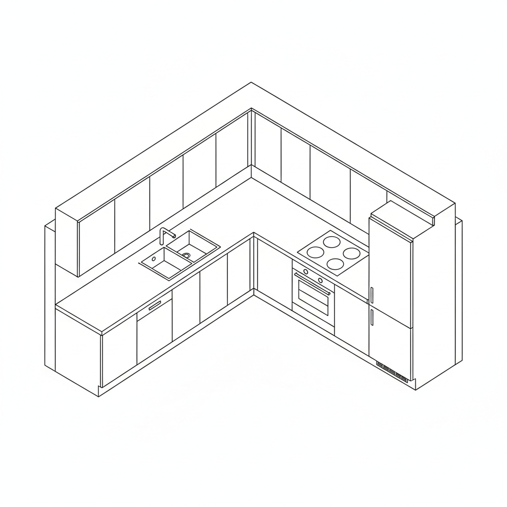 מטבח בצורת ל